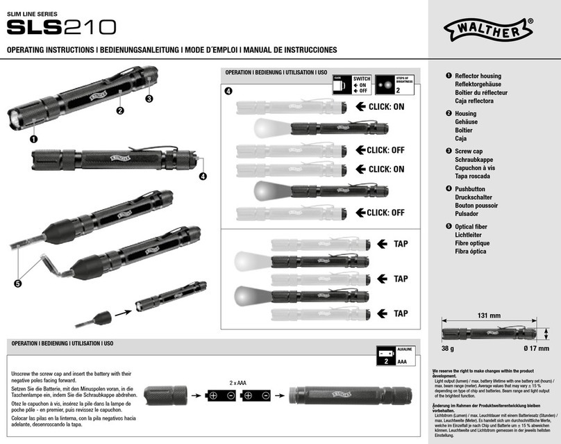 Walther SLIM LINE Series User manual Walther SLIM LINE Series User manual