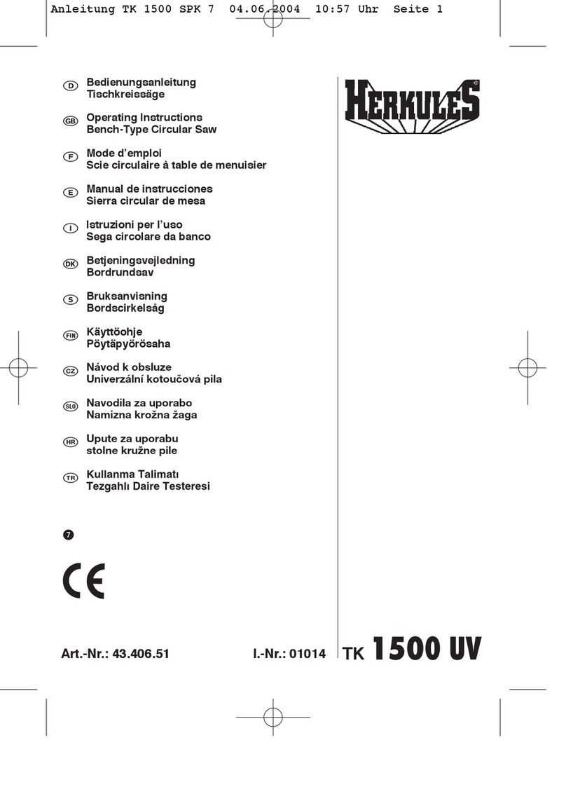 HERKULES TK 1500 UV operating instructions