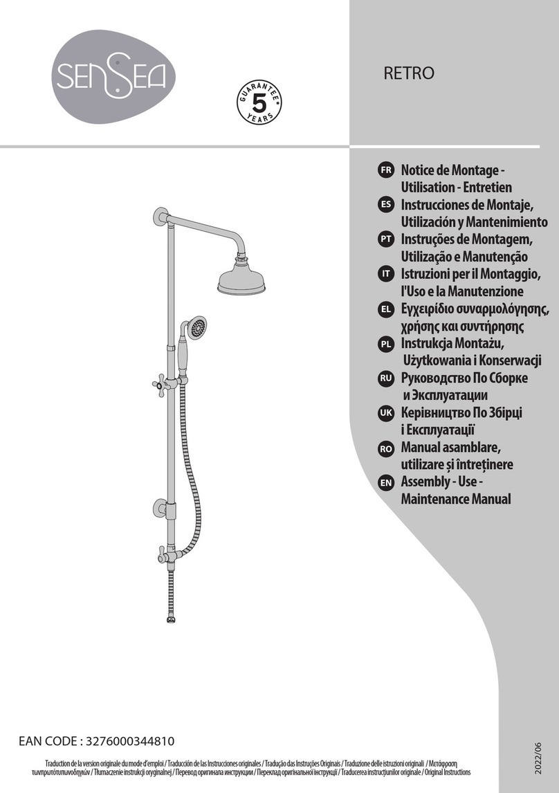 Sensea RETRO Assembly, Use, Maintenance Manual