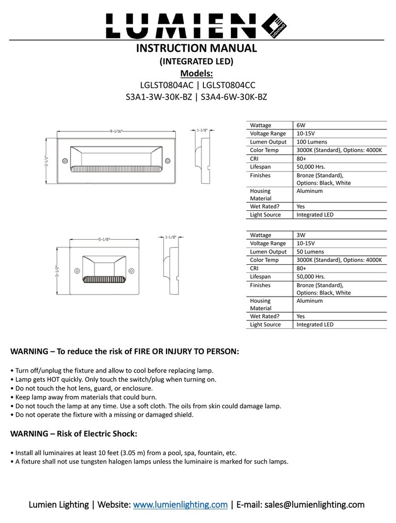 Lumien Lighting LGLST0804AC instruction manual Lumien Lighting LGLST0804AC instruction manual