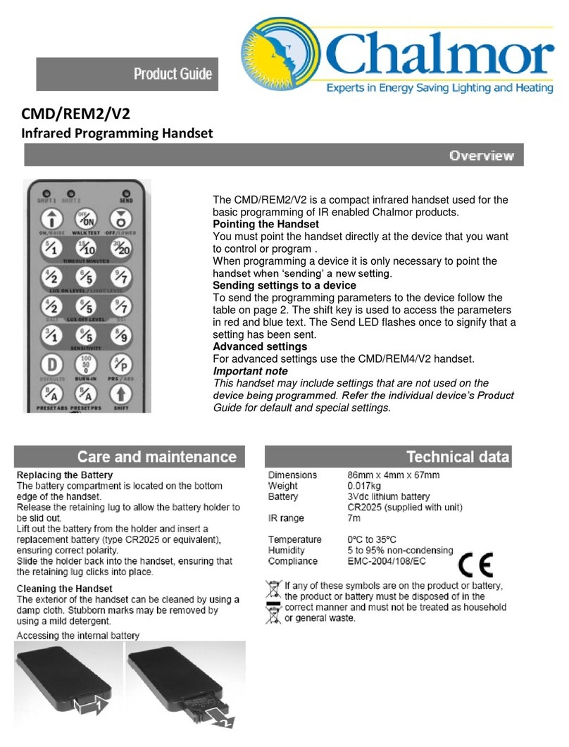 Chalmor CMD/REM2/V2 Product guide