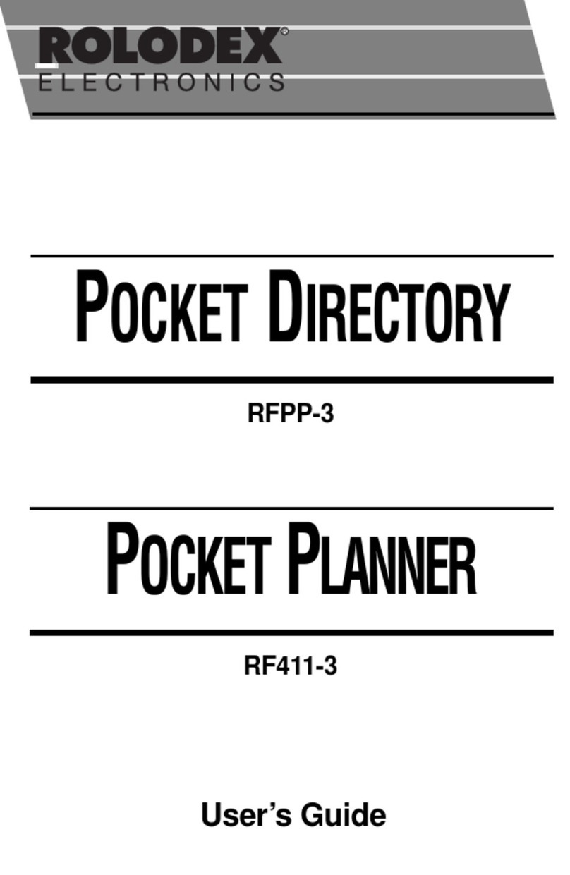 Rolodex RFPP-3 User manual Rolodex RFPP-3 User manual
