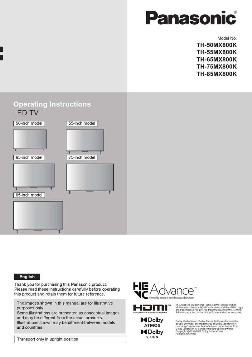 Panasonic TH-50MX800K User manual