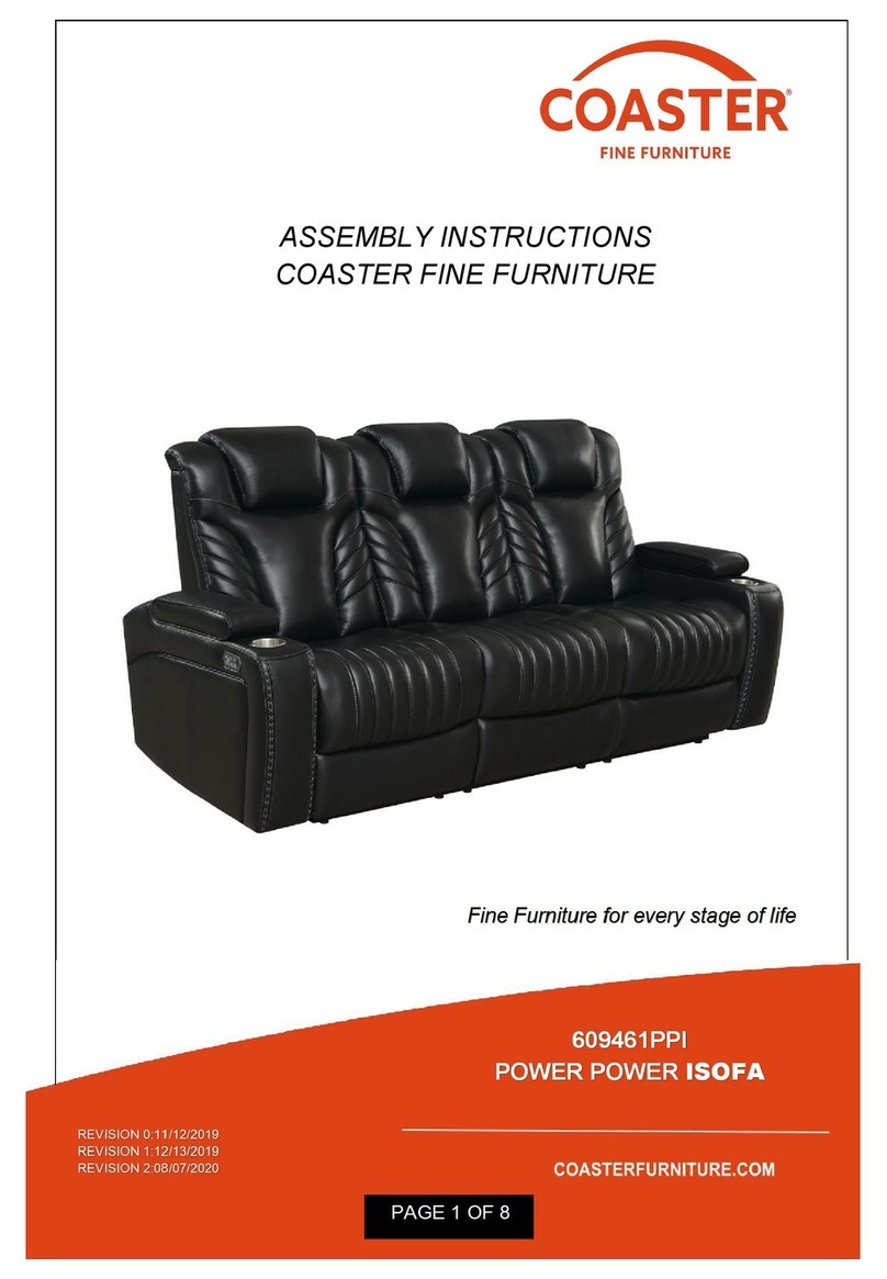 Coaster 609461PPI Assembly instructions Coaster 609461PPI Assembly instructions
