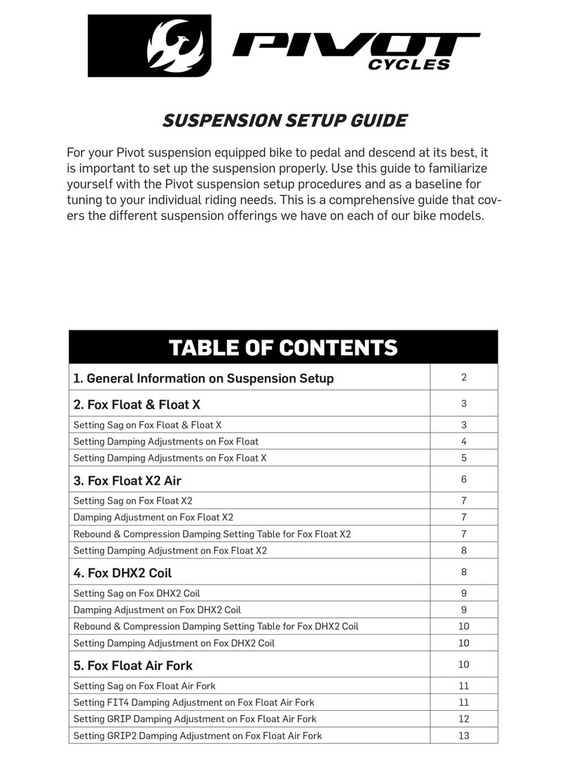 PIVOT cycles Fox Float User manual