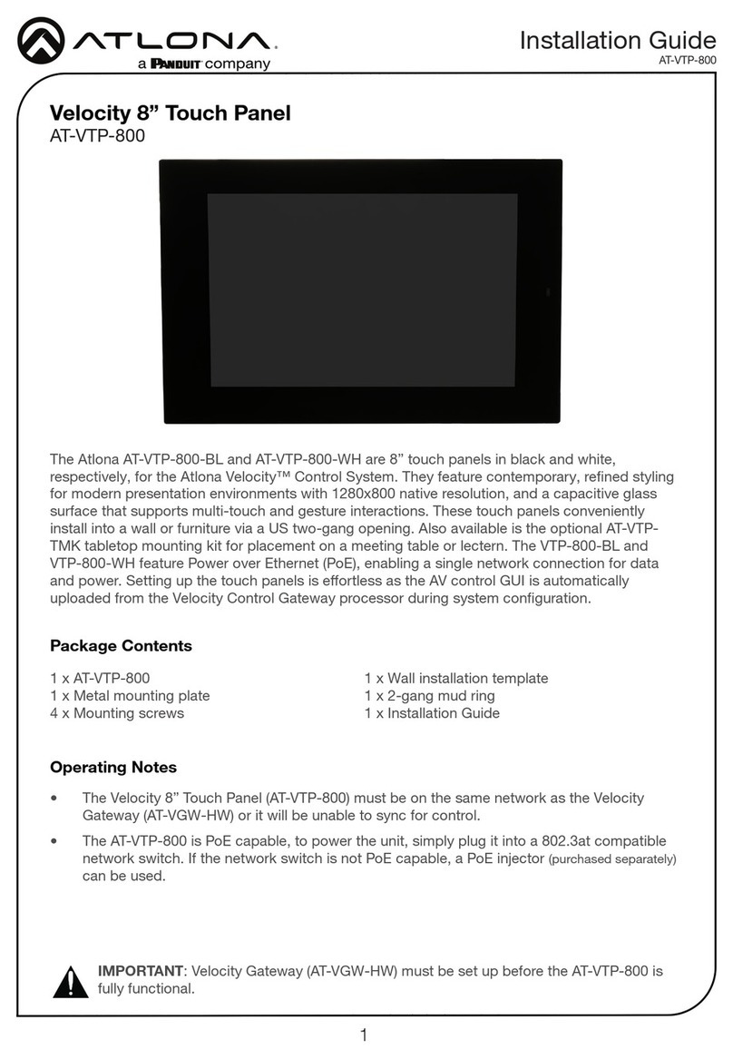 Panduit ATLONA AT-VTP-800 installation guide