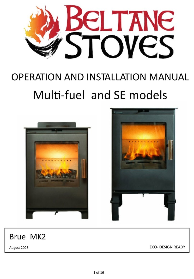Beltane Stoves Brue MK2 Specification sheet
