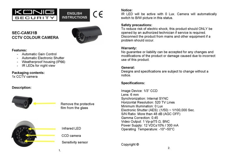 Konig Security SEC-CAM31B instructions