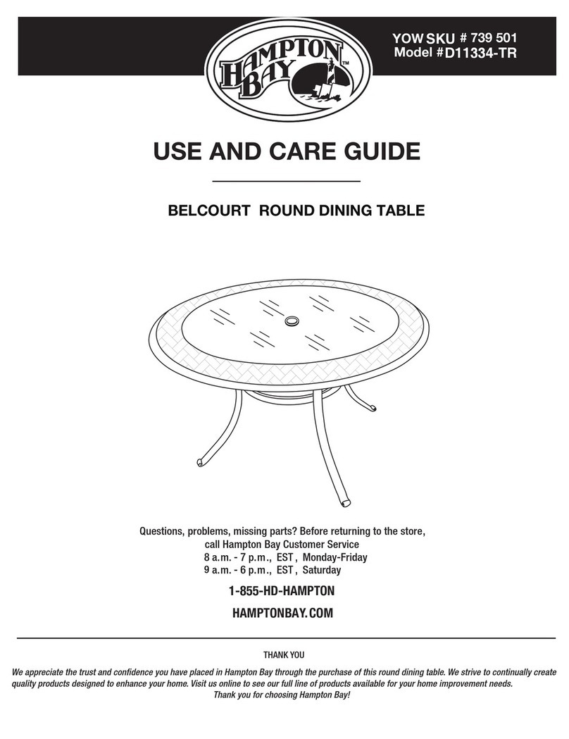 HAMPTON BAY 739 501 Use and care guide HAMPTON BAY 739 501 Use and care guide