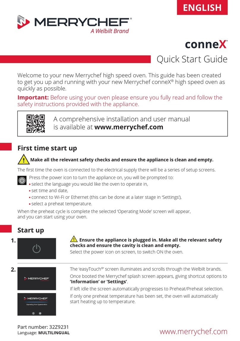 Welbilt MERRYCHEF conneX 32Z9231 User manual Welbilt MERRYCHEF conneX 32Z9231 User manual