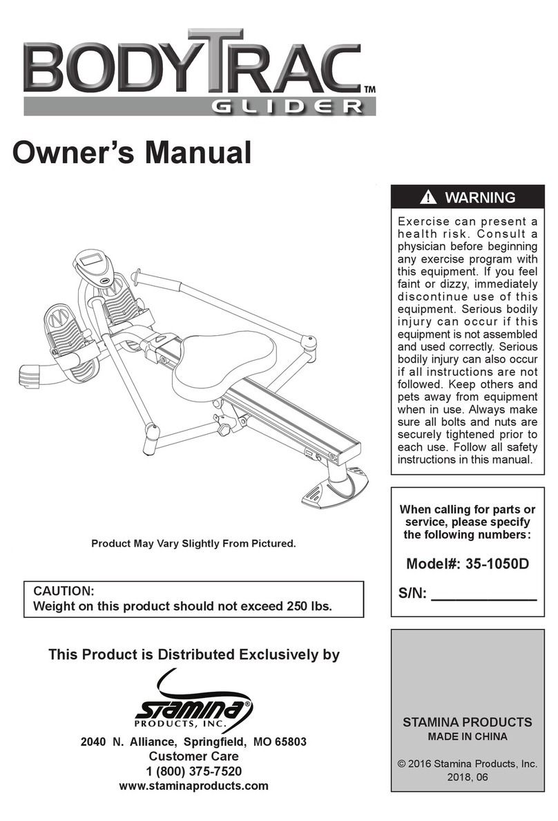Stamina BODYTRAC GLIDER 35-1050D owner's manual Stamina BODYTRAC GLIDER 35-1050D owner's manual