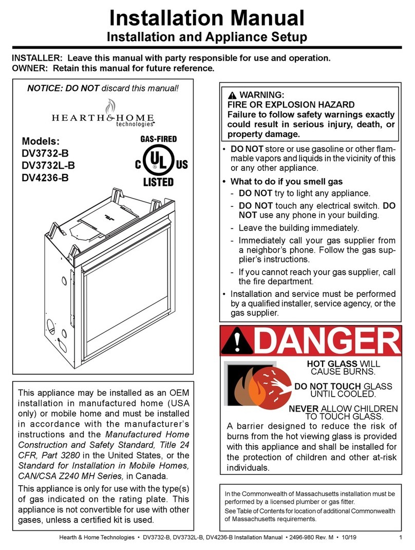Hearth and Home Technologies DV3732-B installation manual