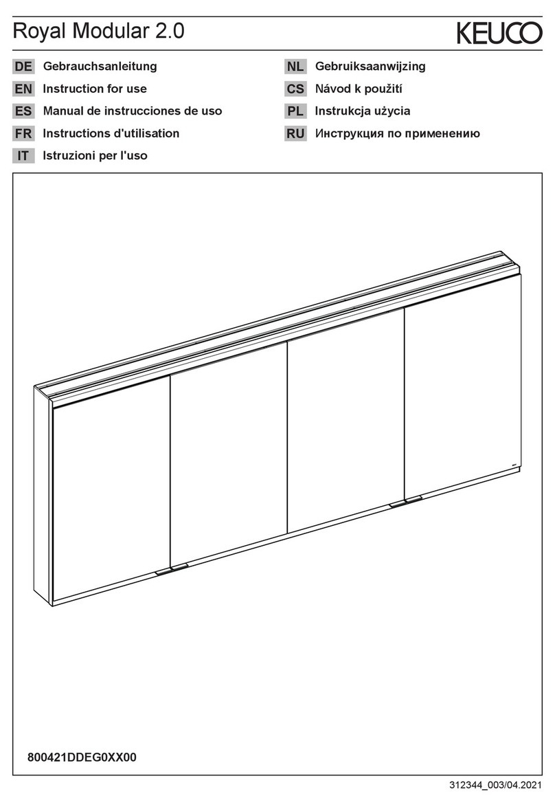 KEUCO Royal Modular 2.0 800421DDEG0 00 Series Instructions for use