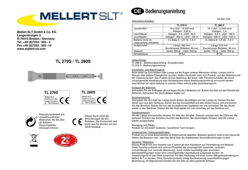 Mellert SLT TL 279S User manual