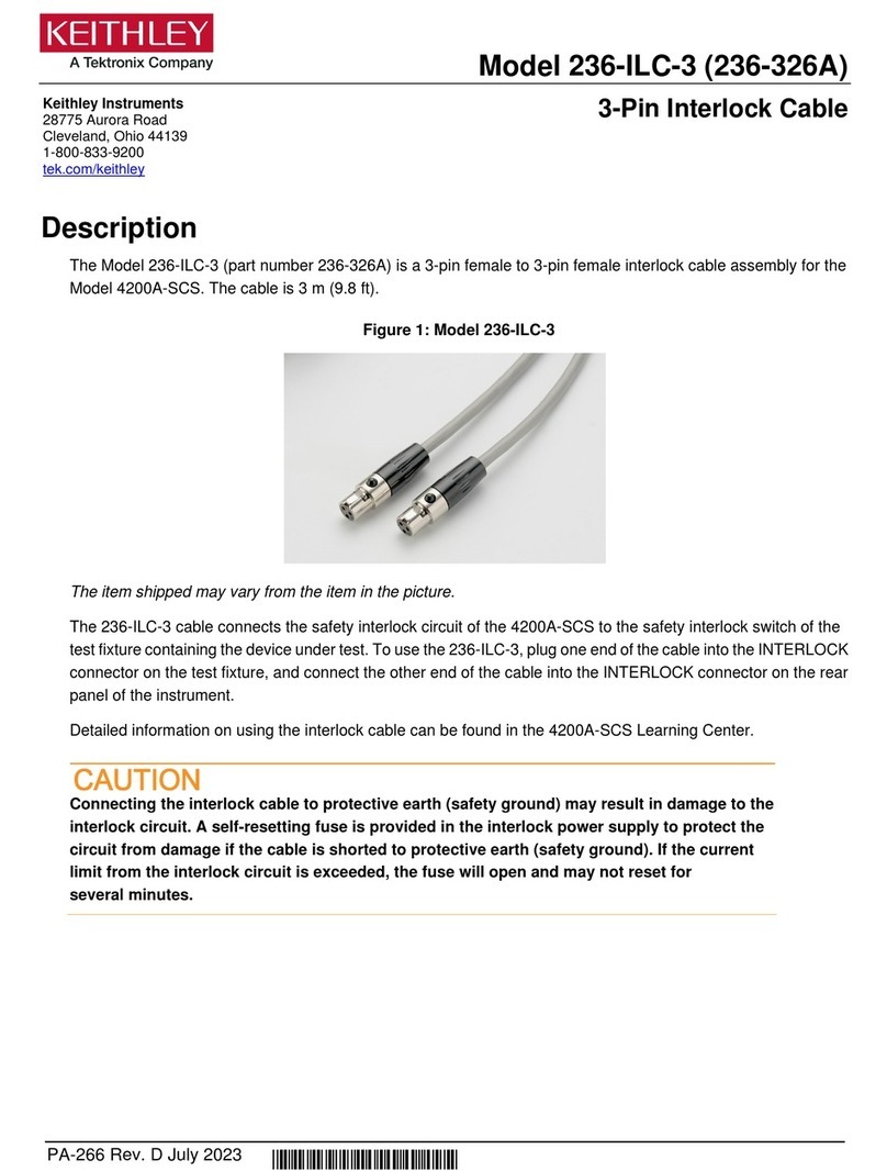 Tektronix Keithley 236-ILC-3 User manual