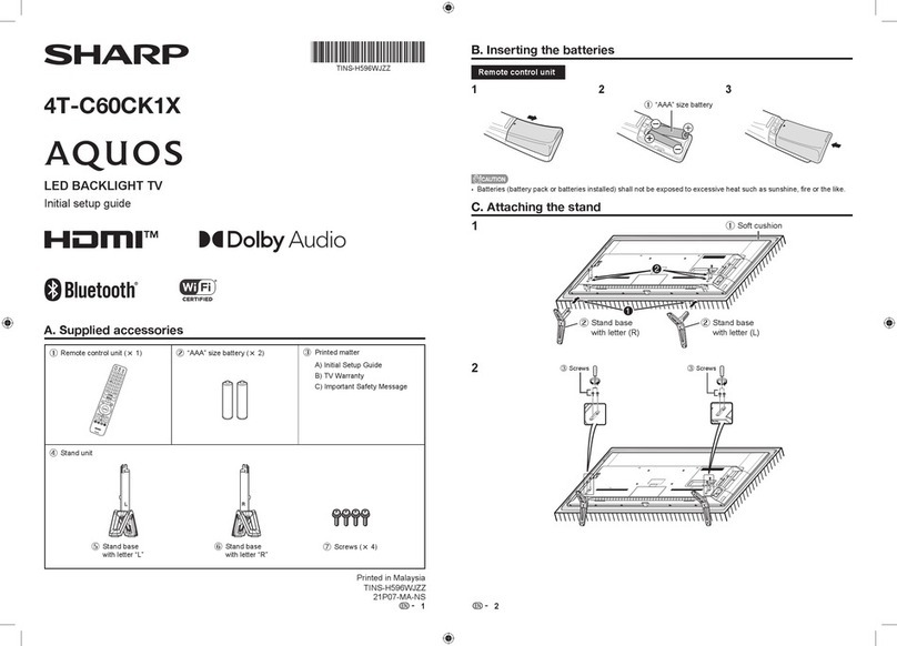 Sharp AQUOS 4T-C60CK1X User manual
