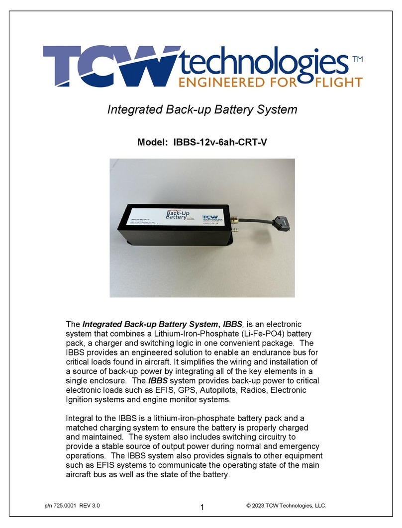 TCW Technologies IBBS-12v-6ah-CRT-V User manual
