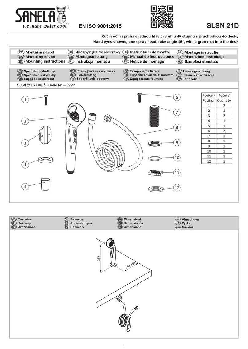 Sanela SLSN 21D Mounting instructions