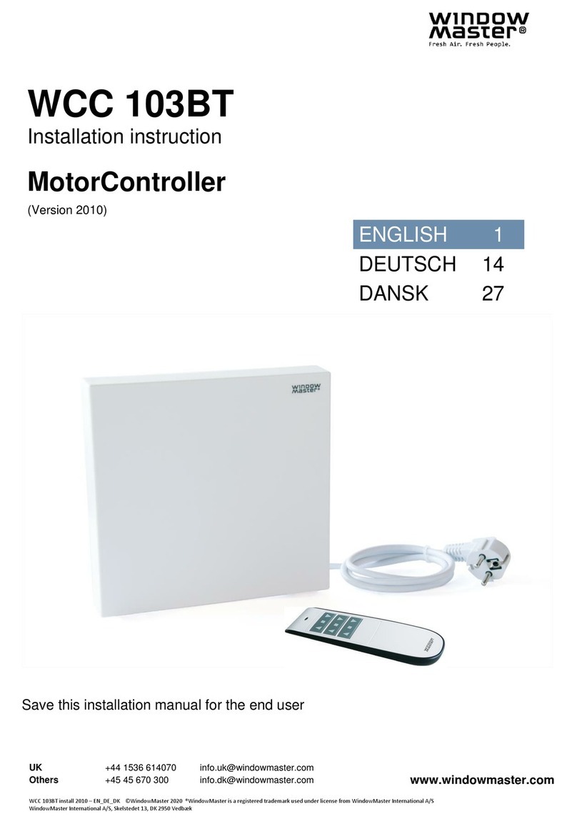 WindowMaster MotorController WCC 103BT Installation instruction