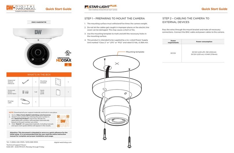 Digital Watchdog Star-Light Plus DWC-VA853WTIR User manual