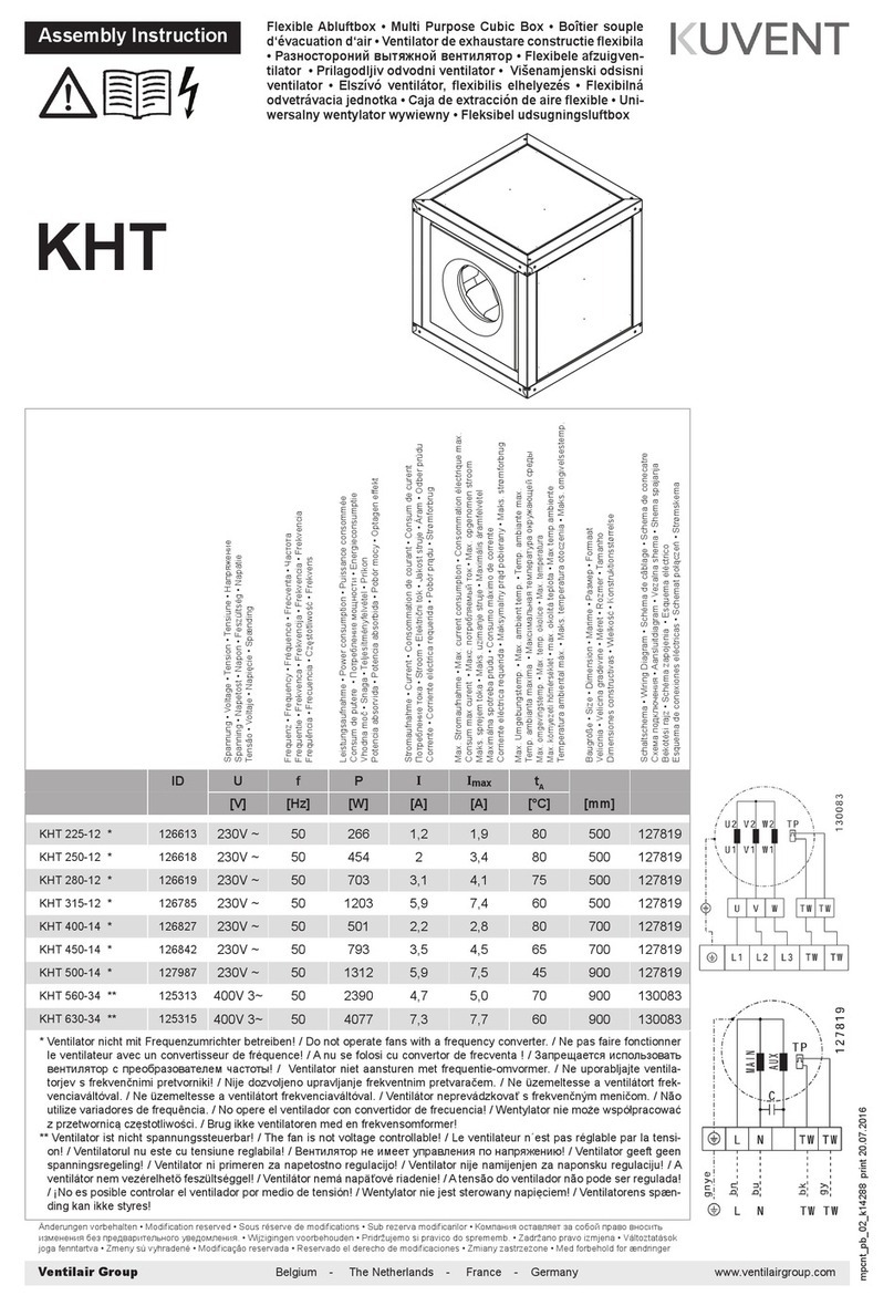 Kuvent KHT Series Assembly instruction