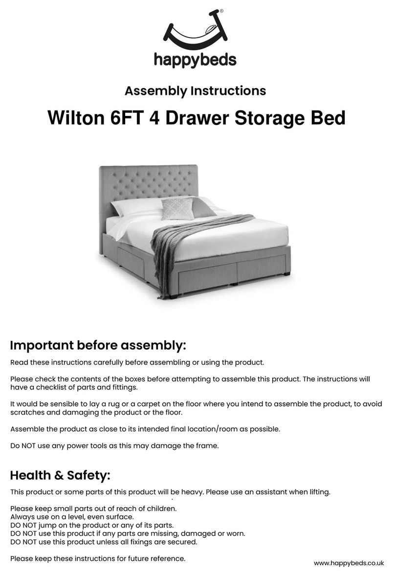 Happy Beds Wilton 6FT 4 Drawer Storage Bed Assembly instructions
