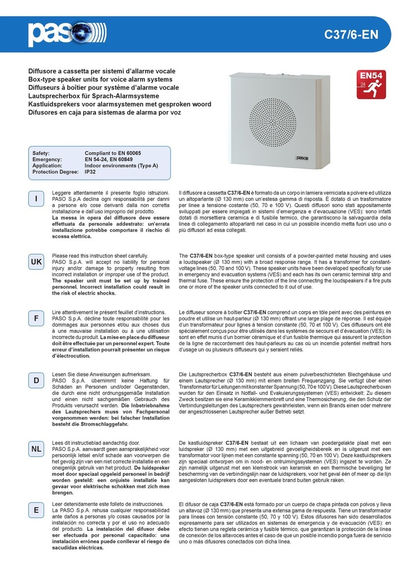 Paso C37/6-EN User manual