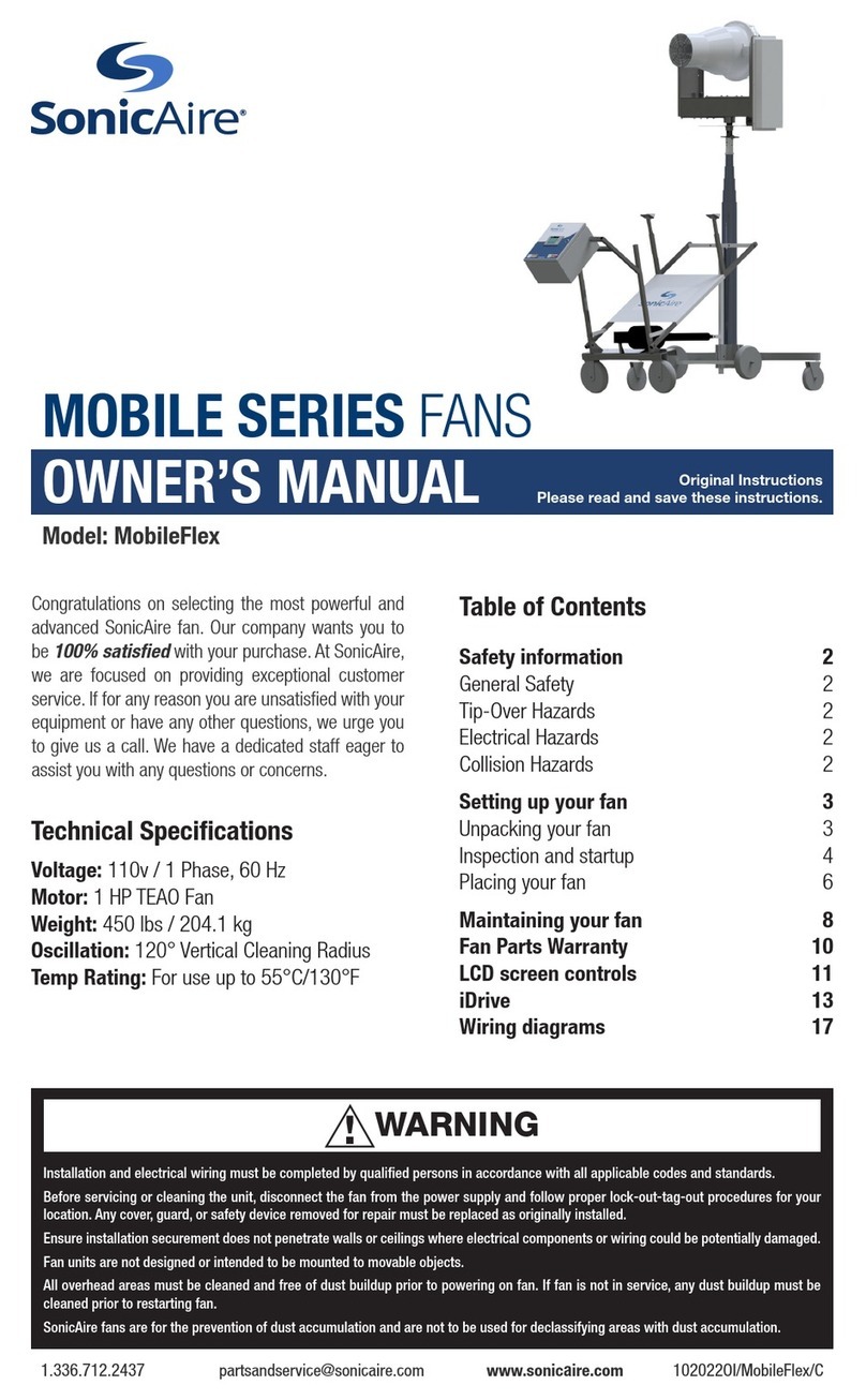 SonicAire MOBILE Series owner's manual