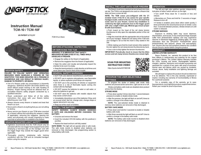Night Stick TCM-10 instruction manual