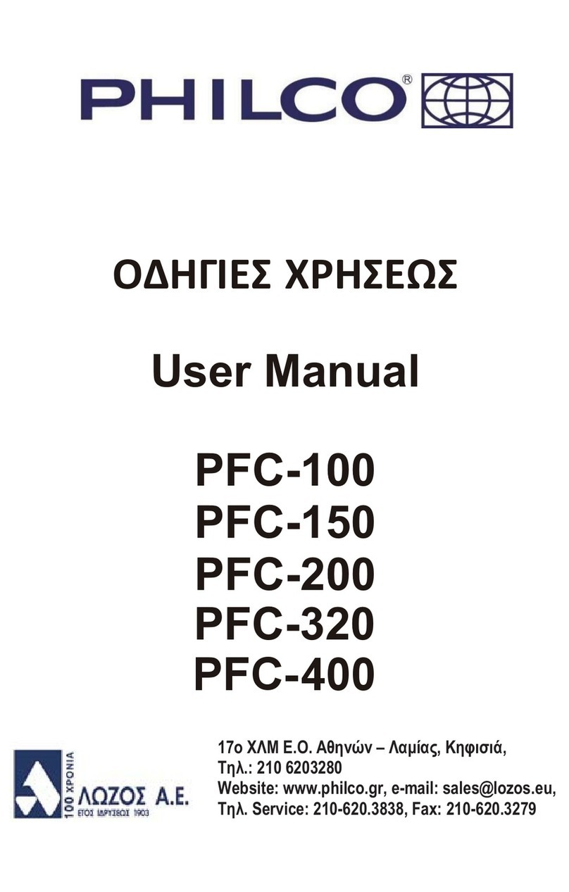 Philco PFC-100 user manual