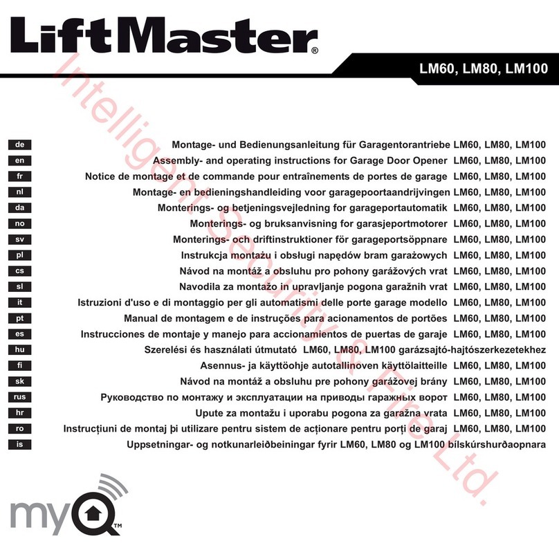 Chamberlain LM80 Assembly and operating instructions