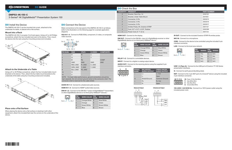Crestron 4K DigitalMedia 3-Series Do guide