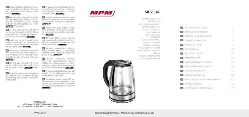 MPM MCZ-106 User manual