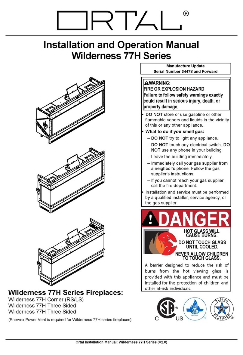 ORTAL Wilderness 77H Series Installation and operation manual