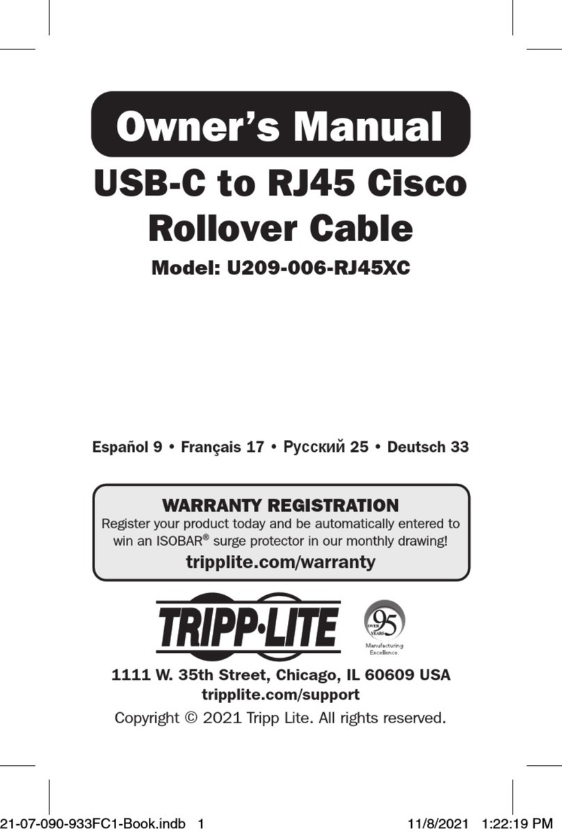 Tripp Lite 037332268655 owner's manual