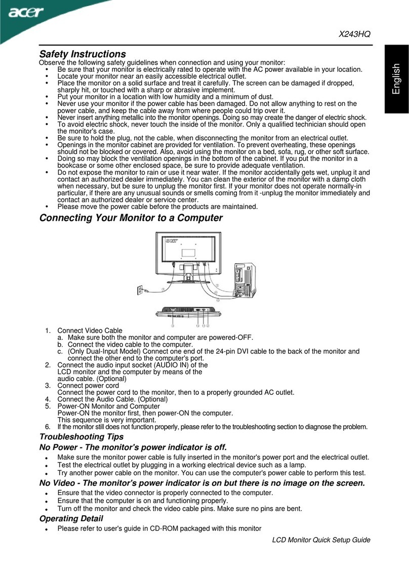 Acer X243HQ User manual