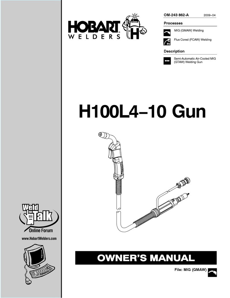 Hobart Welders H100L4-10 owner's manual