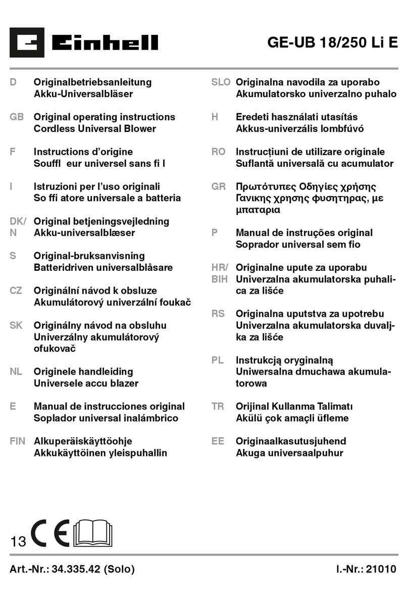 EINHELL GE-UB 18/250 Li E-Solo User manual