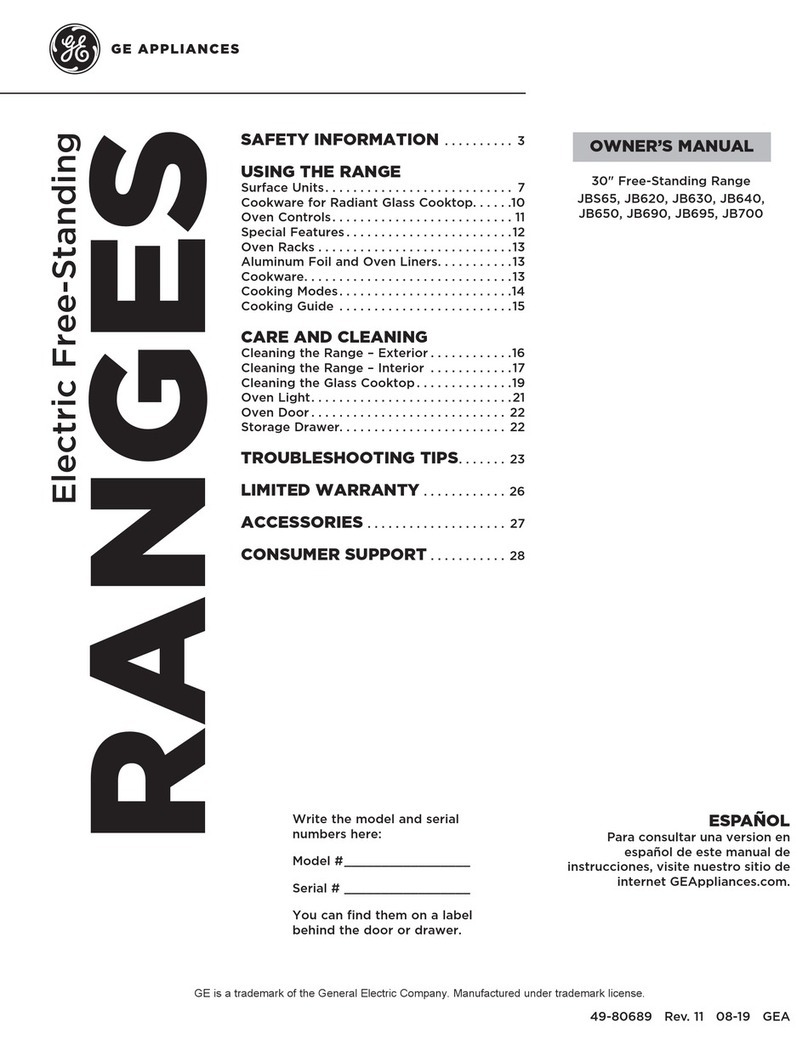 GE JB630 User manual