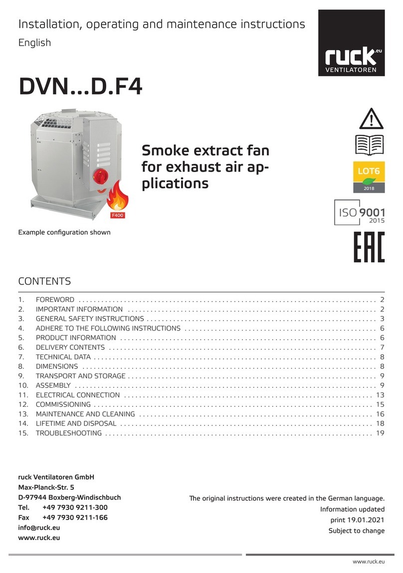 Ruck Ventilatoren DVN D.F4 Series Installation, Operating and Maintenance Instruction