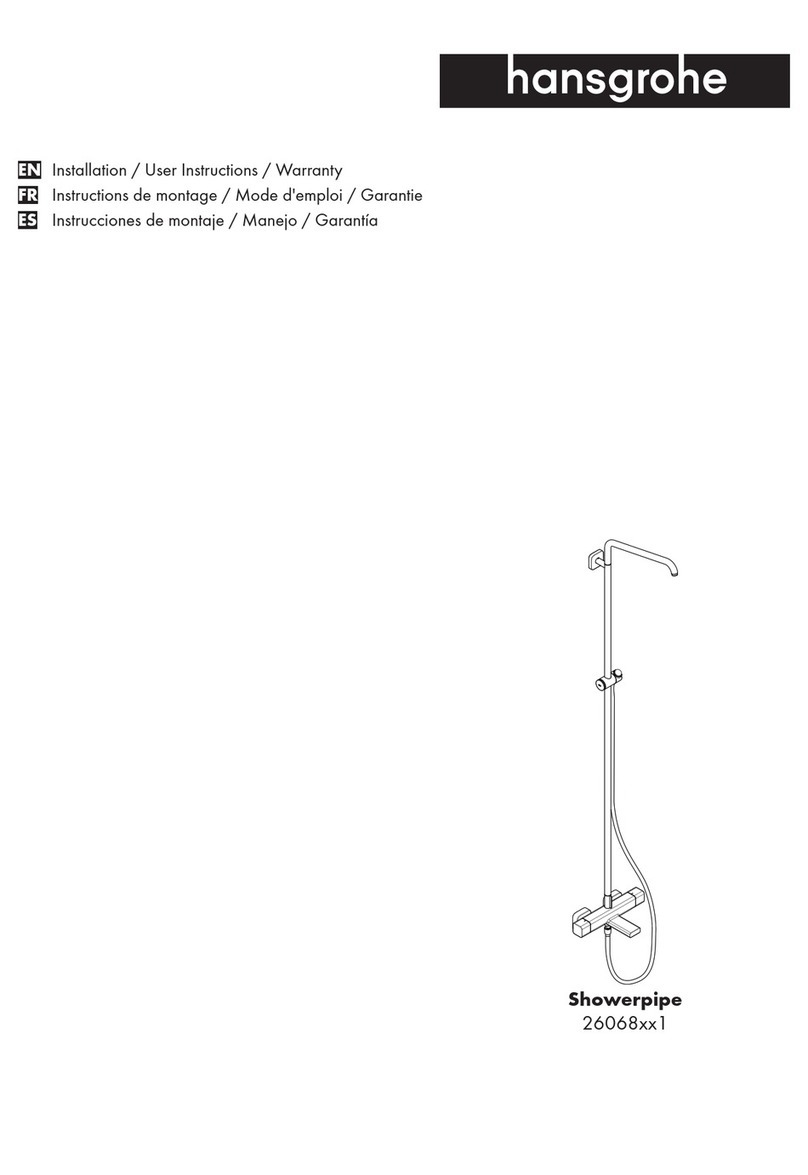 Hans Grohe Croma E 26068 1 Series Installation/User Instructions/Warranty