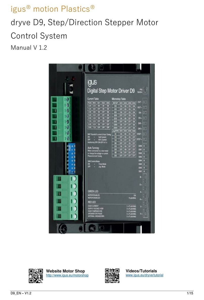 igus motion Plastics dryve D9 User manual