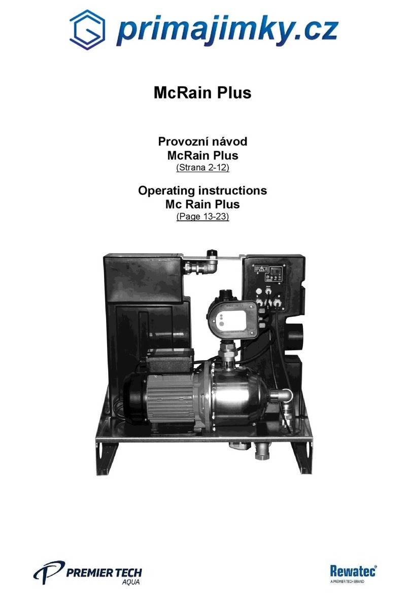 Premier Tech Aqua Rewatec McRain Plus operating instructions