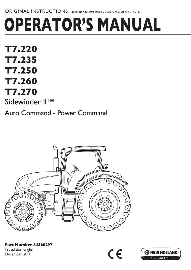 New Holland Sidewinder II T7.220 Operator's manual New Holland Sidewinder II T7.220 Operator's manual