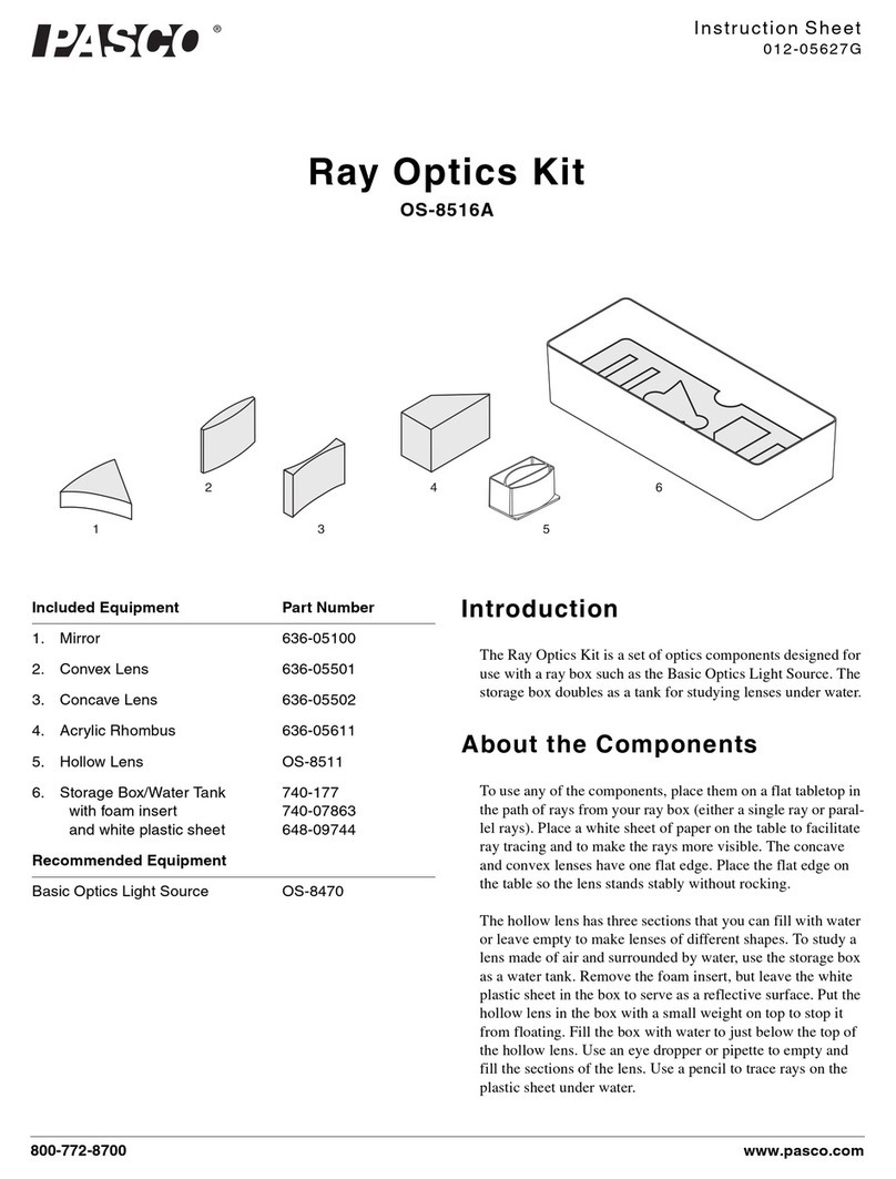 PASCO OS-8516A User manual PASCO OS-8516A User manual