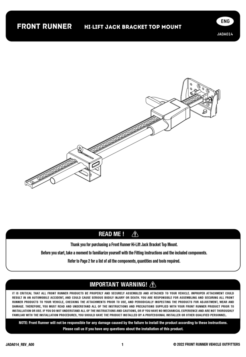 Front Runner JADA014 User manual Front Runner JADA014 User manual