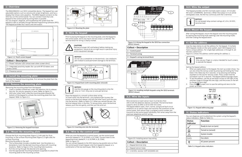 Bosch B942 User manual