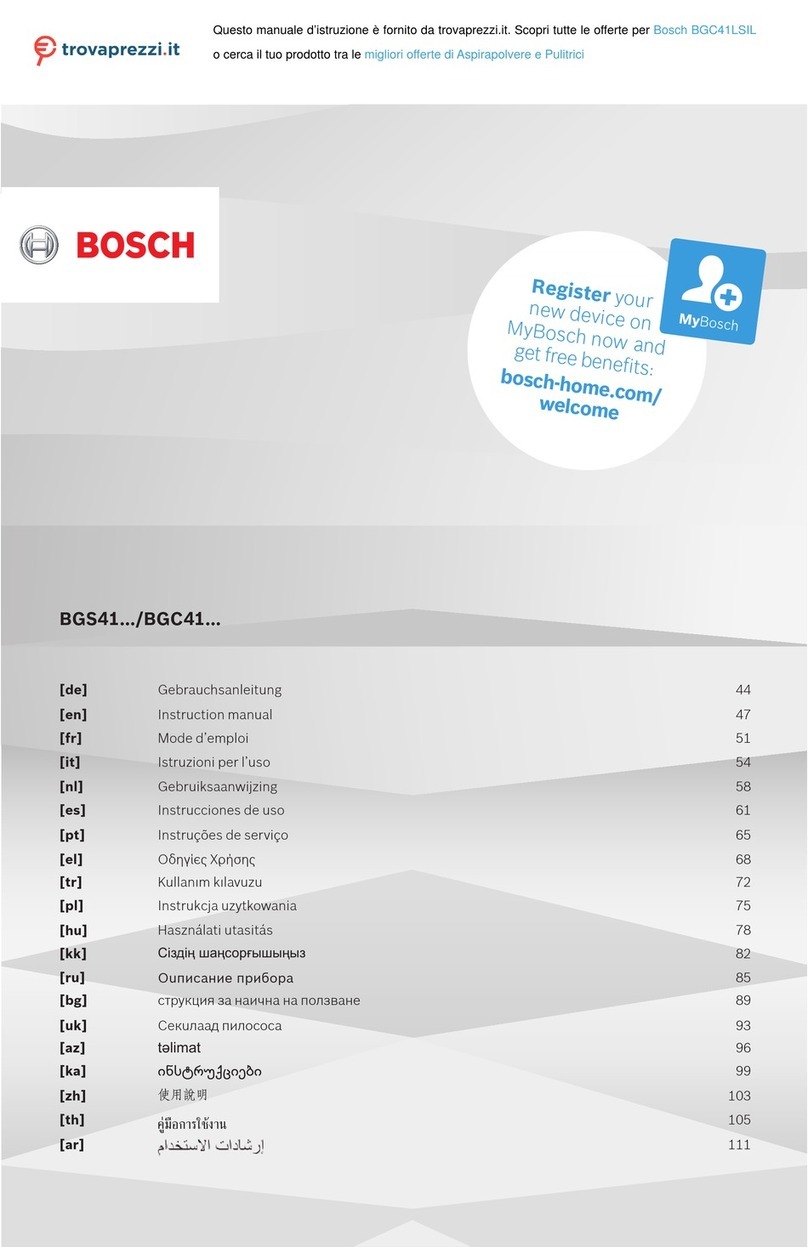 Bosch BGC41LSIL User manual