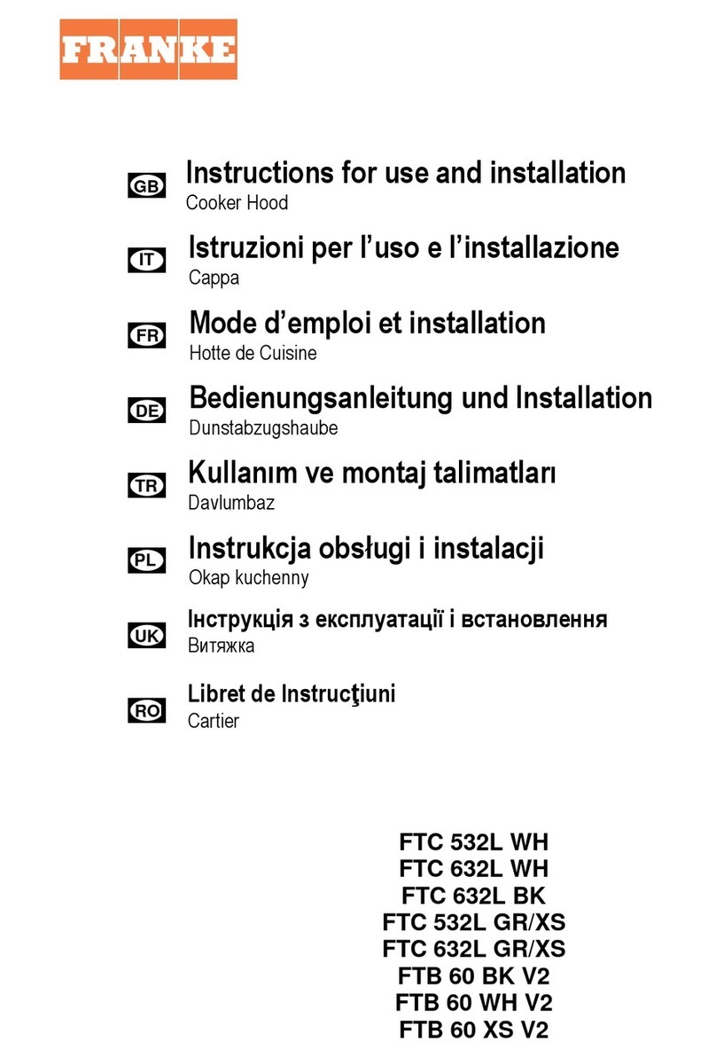 Franke FTC 532L WH Operation manual Franke FTC 532L WH Operation manual