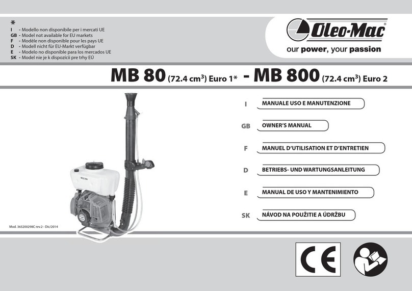 Oleo-Mac MB 800 owner's manual